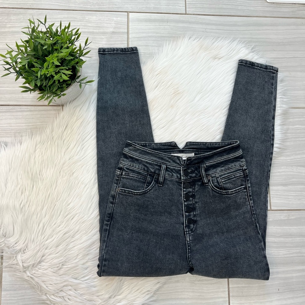 KanCan Black Button Up Skinny Jeans